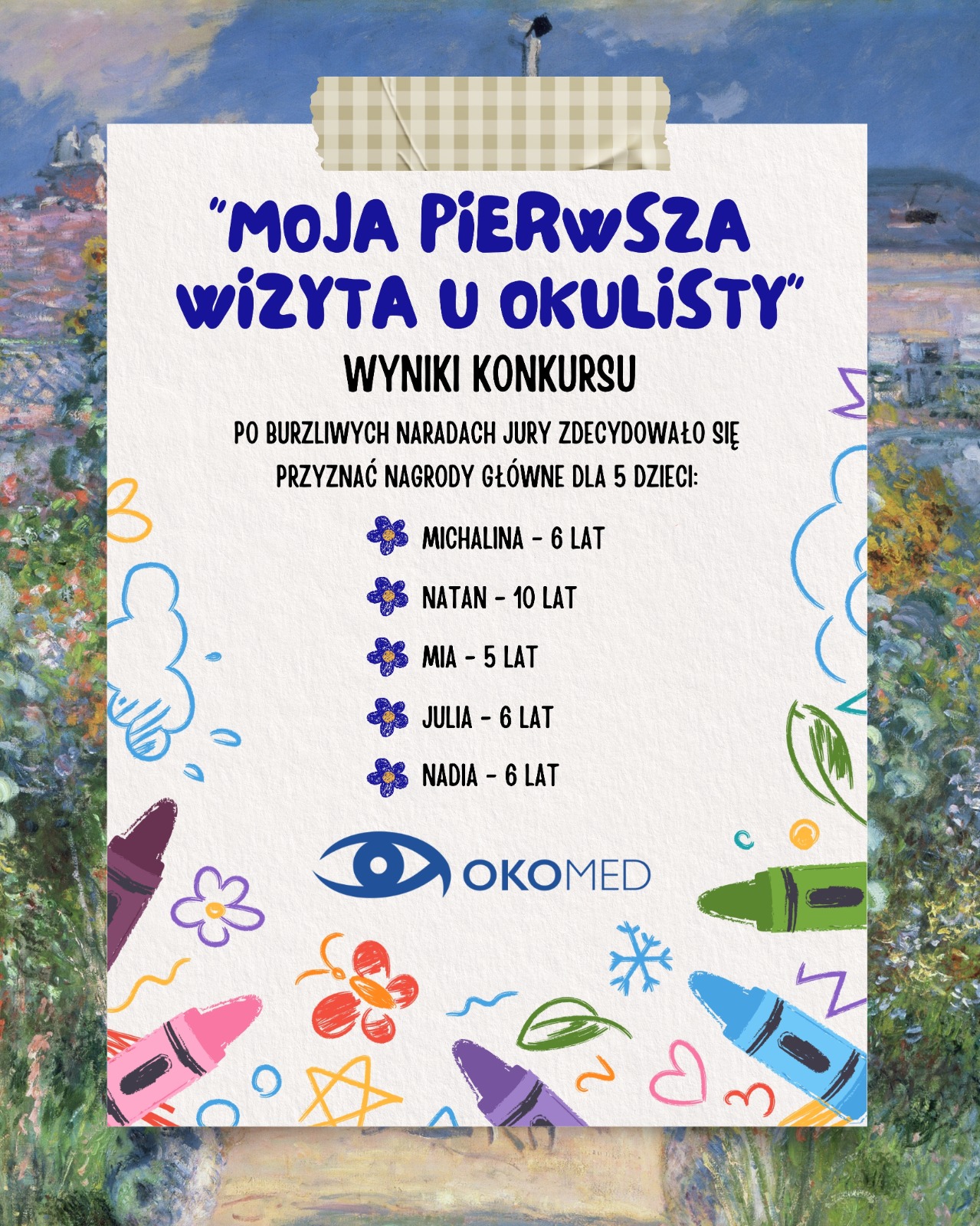 Lista zwycięzców konkursu plastycznego
